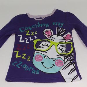 Garanimals purple Catching My Zzzzebras pajama top